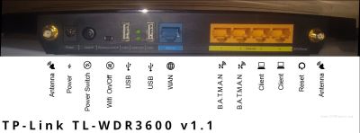 TP-Link TP-WDR3600 v1.1 Anschlüsse